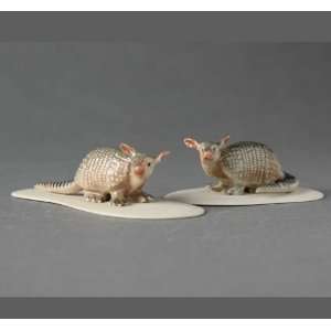   Porcelain Animals Wild Life Armadillo (Pair) #701: Home & Kitchen