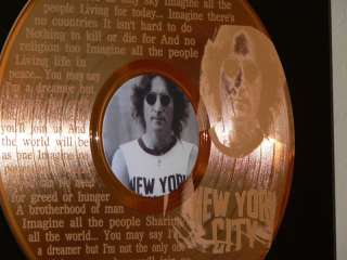   Beatles Imagine Laser Etched Words 24k Gold LP R&R Gift Free S&H