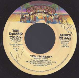 TERI DeSARIO YES, IM READY/WITH YOUR LOVE 1979 45 RPM  