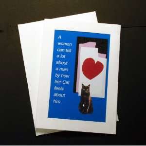  A Woman Can Tell A Lot About A Man Cat Card Health 
