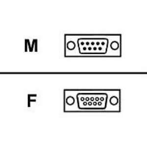  50ft DB9 M/F Straight Thru Ext Cable Electronics