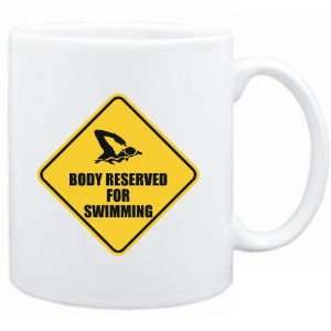    Mug White  BODY RESERVED FOR Swimming  Sports