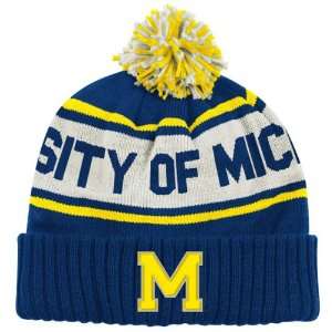  adidas Michigan Wolverines Cuffed Knit With Pom One Size 