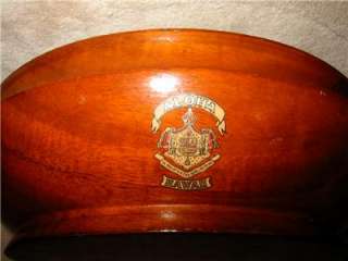 vintage 10 hawaiian coat of arms koa wood aloha pipe ashtray bowl 