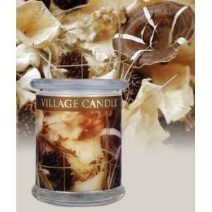   Vanilla Sandalwood Radiance Wooden Wick Village Candle: Home & Kitchen