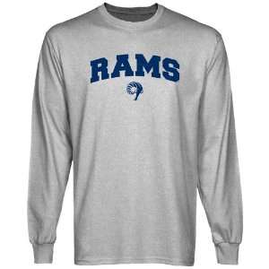  NCAA Rhode Island Rams Ash Logo Arch Long Sleeve T shirt 