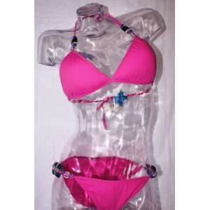Swimware From Designer. Pink Brazilian Style Bikini. Italian Fabrics 