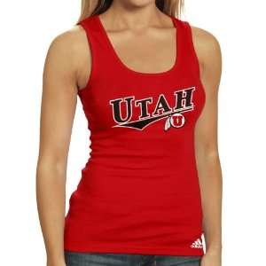 adidas Utah Utes Ladies Red Long Rib Tank Top