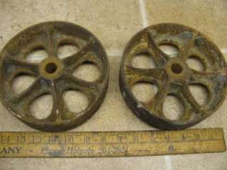 Antique Cast Iron Wheels Hit Miss Engine Cart 7x2  