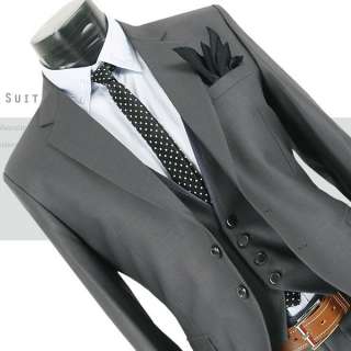 4032) Mens slim fit business 2button dress suit  