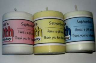 40th BIRTHDAY PARTY FAVORS VOTIVE CANDLE LABELS  
