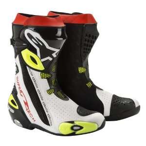 Alpinestars Supertech R Boots, Black/White/Yellow, Size: 6 2220012 126 
