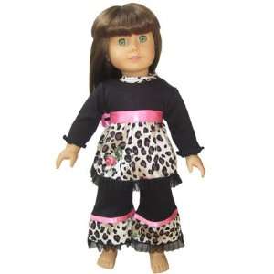   New Leopard Rose Outfit Fits American Girl Doll clothes: Toys & Games
