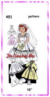 451 American Girl doll wedding dress pattern 18 OLD  