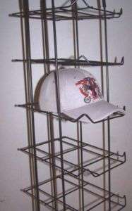 STANDING METAL BASEBALL HAT DISPLAY RACK wire cap hats  