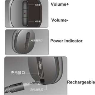 H1030 Rapoo 2.4GH Wireless Headset Rechargeable Battery  