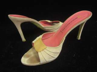 You are bidding on BOCCACCINI Mauve Suede Open Toe Slides Heels size 
