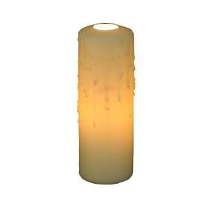  2W X 6H Beeswax Ivory Flat Top Candle Cover