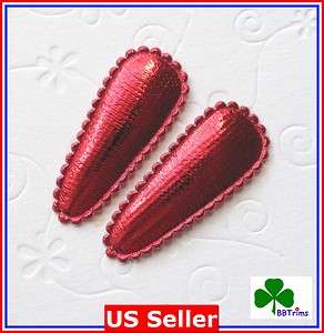 60 x 4.5cm Christmas Hair Snap Clip Cover Padded Appliques for Xmas 