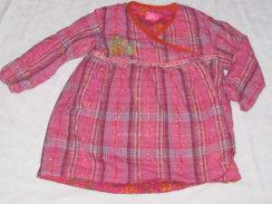 Oilily Castle Dress Girls 98 3 4 Years Plaid Reverses Thick Quilted 