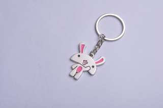Pair New Arrival Super Cute Rabbit Key Chain/Ring Gift Free Shipping 