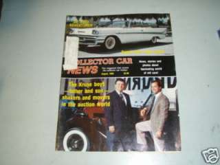 1989 COLLECTOR CAR NEWS MAGAZINE DeSoto ADVENTURER RARE  