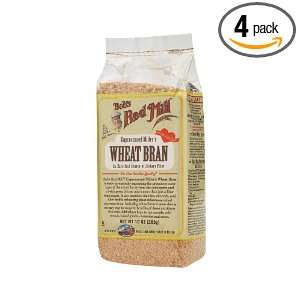 Bobs Red Mill Wheat Bran, 10 Ounce (Pack of 4)  Grocery 