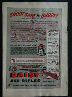 Red Ryder Daisy BB Gun * Shoot Safe Buddy * Ad 1946  