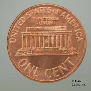 1965 Choice SMS Lincoln Memorial Penny Cent US Coin  
