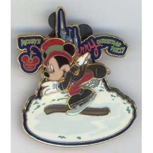   Merry Christmas Party 04 Mickey Mouse Skating Pin: Everything Else