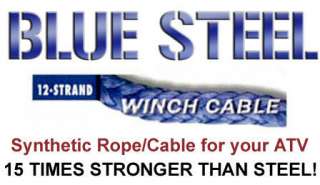 ATV Winch Blue Synthetic Rope 45 + HAWSE VL  