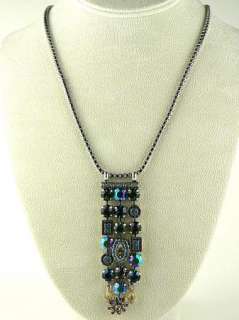   Handmade Swarovski Crystal Necklace 3 Strand Pendant FREE US SHIP 5068