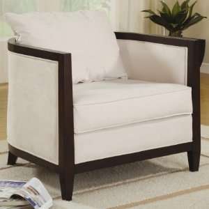  900282 Upholstered Accent Chair with Exposed Wood by 