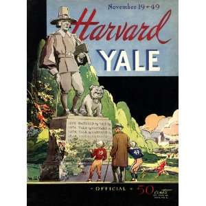  1949 Yale Bulldogs vs. Harvard Crimson 22 x 30 Canvas 