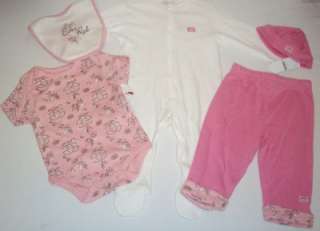 5PC RED BY MARC ECKO LOT BABY GIRLS CLOTHES 6 M NWT  