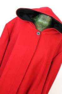  red CBO NEW YORK wool over top coat hood jacket plus sz 5X  