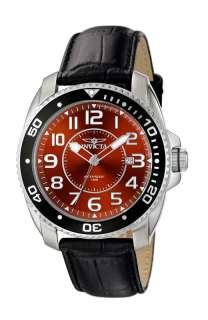   Diver Abyss Quartz Red Sunray Dial Leather Strap Watch 6007 NEW  