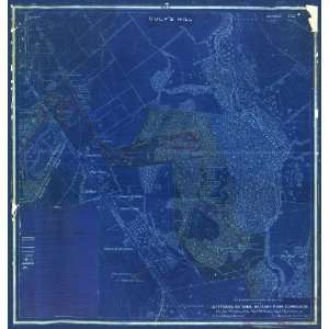  Civil War Map Map of one square mile or 1/25 of the 