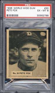 1936 World Wide #30 Pete Fox PSA 6  