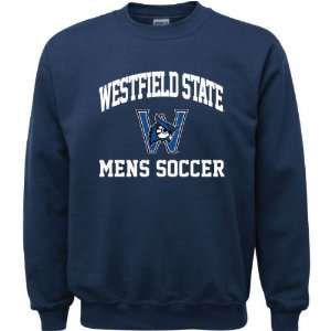  Westfield State Owls Navy Youth Mens Soccer Arch Crewneck 