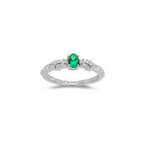  Emerald Ring   Diamond & Emerald Ring in 14K Gold 6.0 
