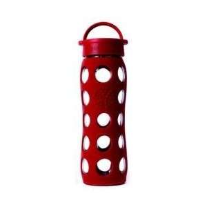  16 Oz Glass Bottle With Silicone Sleeve (Red): Health 