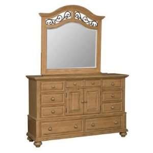 Bryson Door Dresser & Arched Dresser Mirror with Metal (1 BX  4933 232 