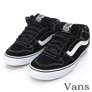 BN Vans TNT II MID Black/White/White Shoes #V232  