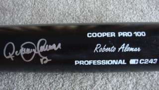 ROBERTO ALOMAR Signed Cooper Game Model Baseball Bat JSA  