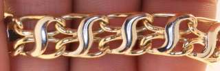14k yellow gold 9.25mm designer bracelet 8.2g vintage estate antique 7 