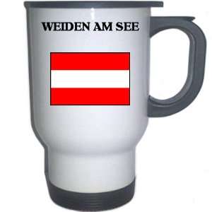  Austria   WEIDEN AM SEE White Stainless Steel Mug 