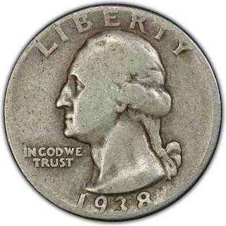 1938 P Good+ Washington Quarter in Eagle Coin Holder    