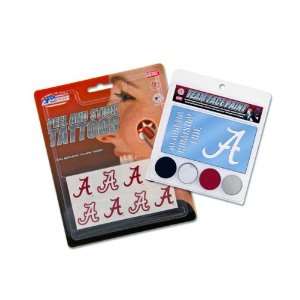  Alabama Crimson Tide Face Paint and Tattoo Pack Sports 