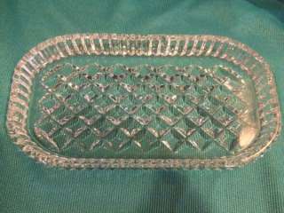 WATERFORD CRYSTAL TABLE PLATTER DISH 8.5 BY 4.5 CRACKERS/BREAD  